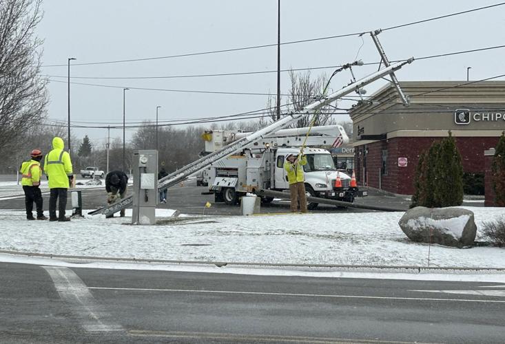 UPDATE: Winds knock down utility poles in Batavia; 115 without power ...