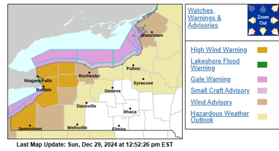 UPDATE: High wind warning begins tonight in Genesee, Orleans; wind ...