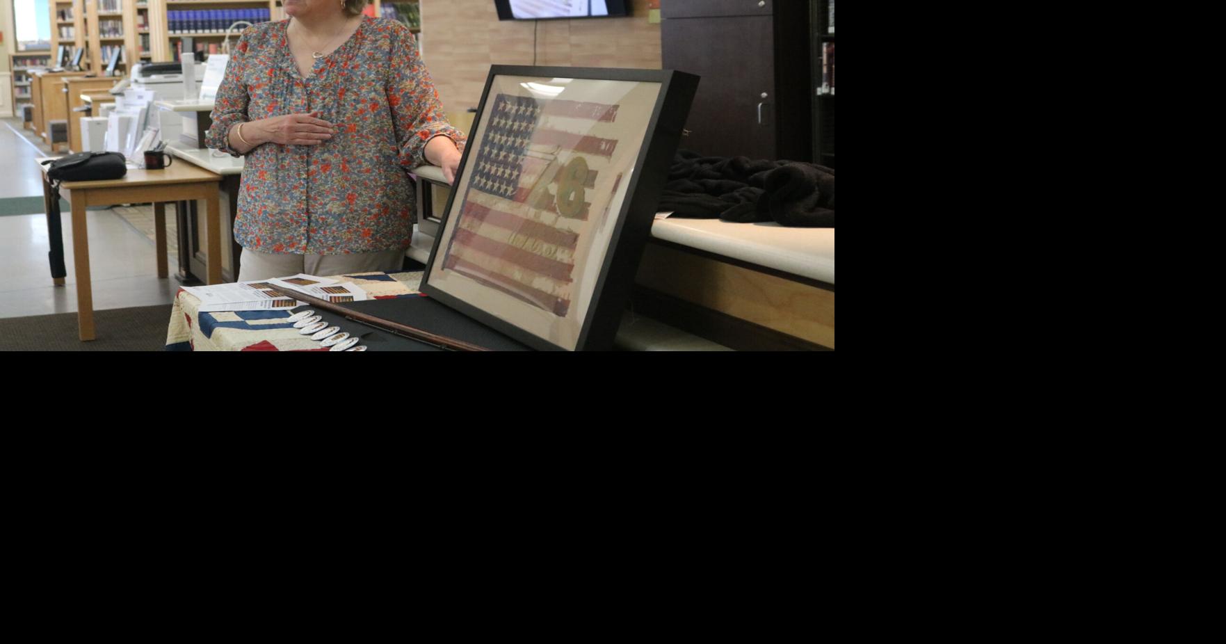 Preserving history: Civil War flag returns to Hoag Library | Local News ...