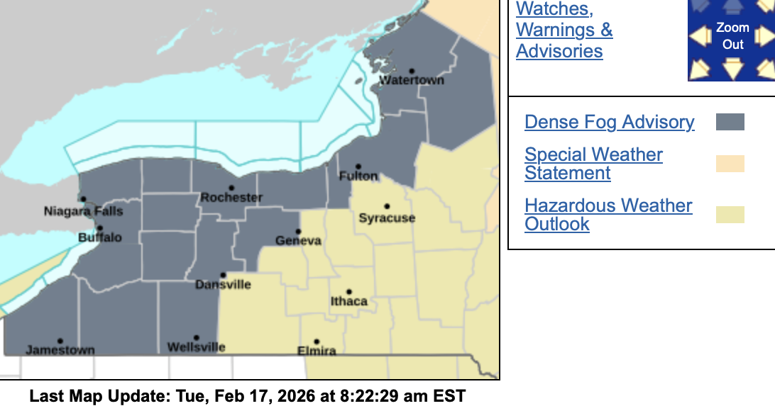 Dense fog advisory in effect through Wednesday morning | News ...