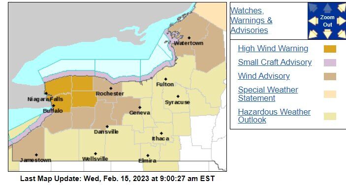 UPDATE: High Wind Warning For Genesee, Orleans; Wind Advisories For ...