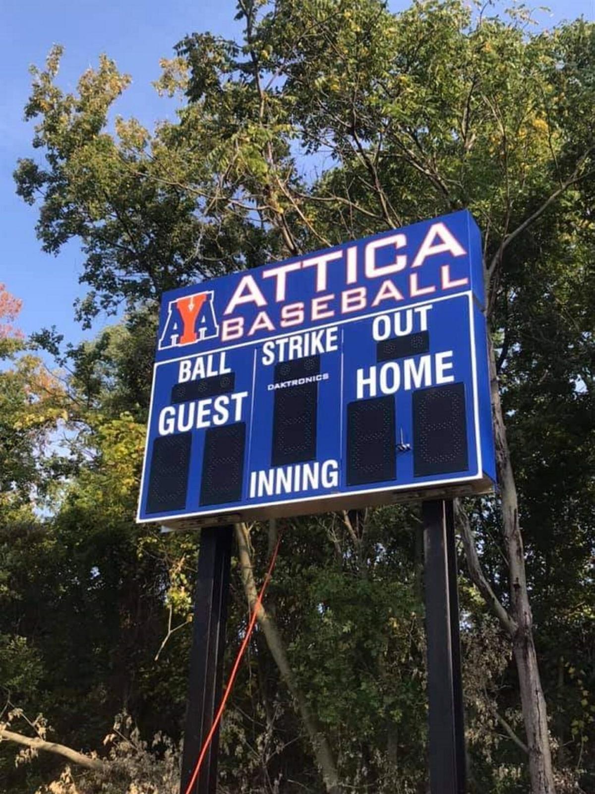 Donation helps Attica Youth Athletics get new scoreboards Sports