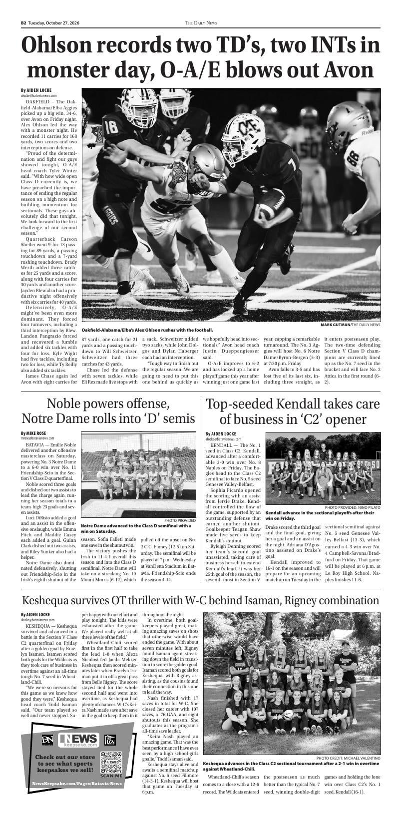 Page B2 | e-Edition | thedailynewsonline.com