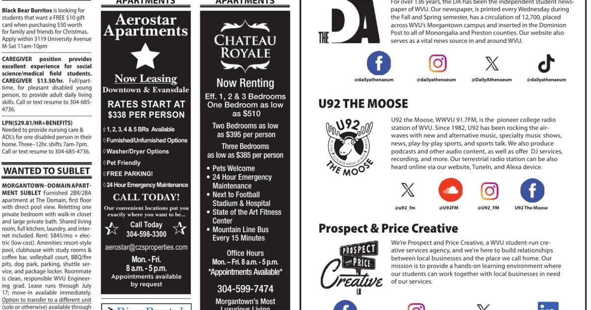 Classifieds | Display Classifieds | thedaonline.com