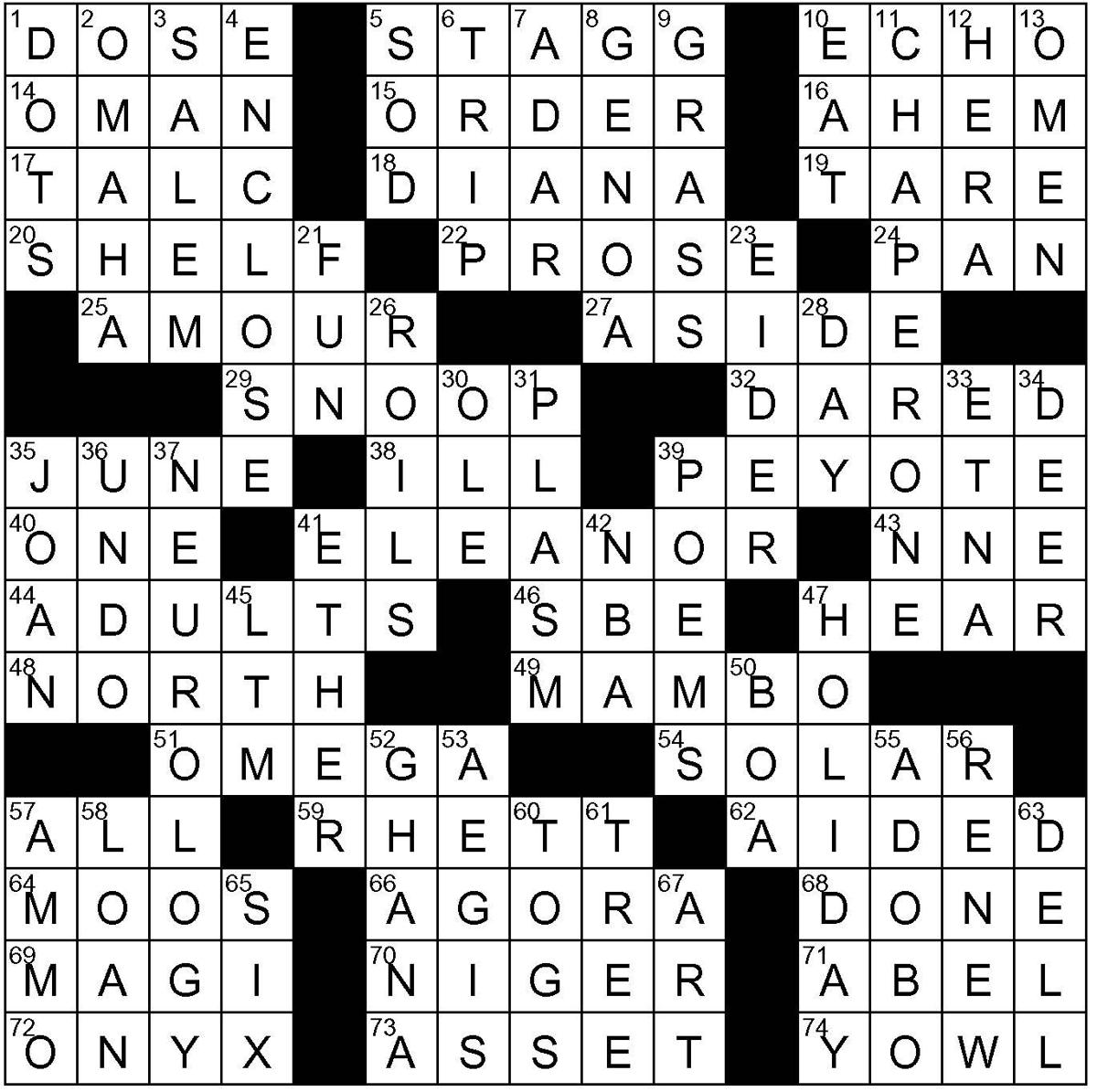 Crossword Answers August 24, 2022 | Puzzle Answers ...