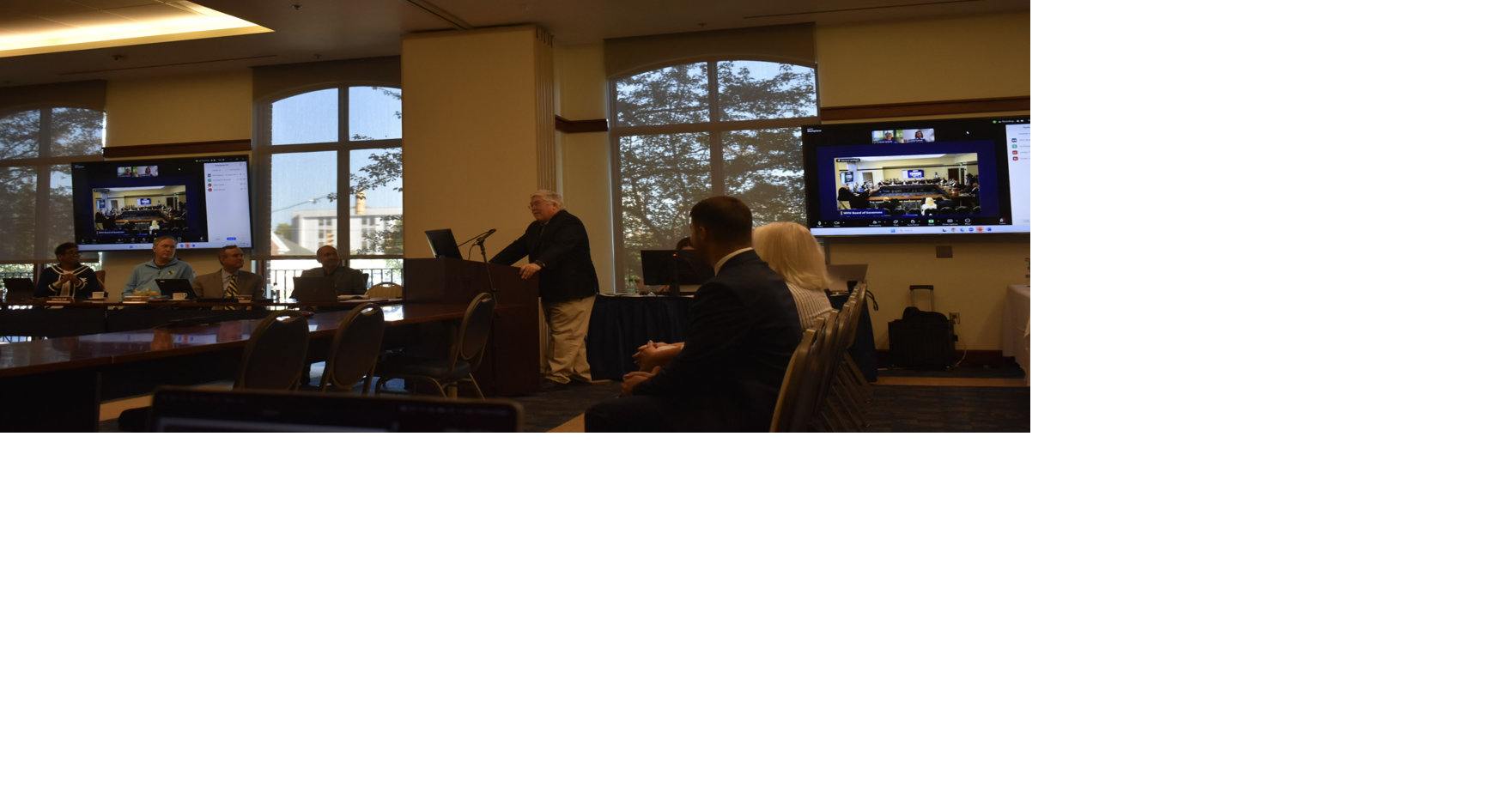 Gov. Patrick Morrisey speaks at BOG meeting