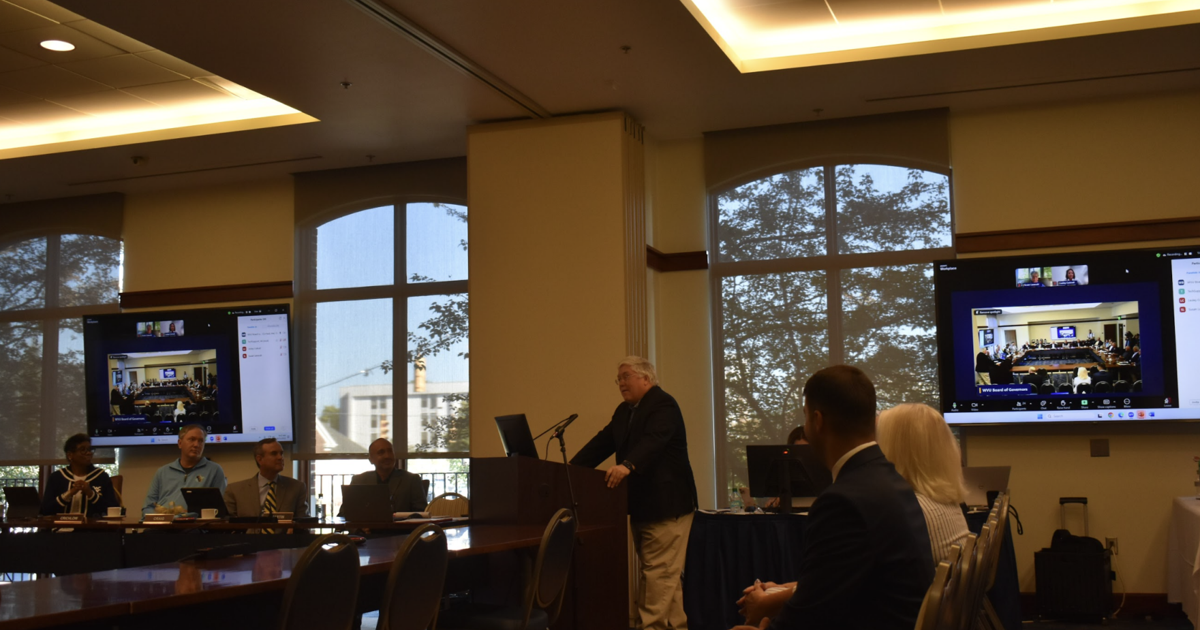 Gov. Patrick Morrisey speaks at BOG meeting