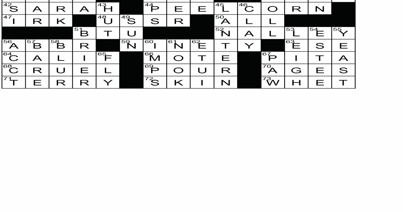 Piece of corn crossword