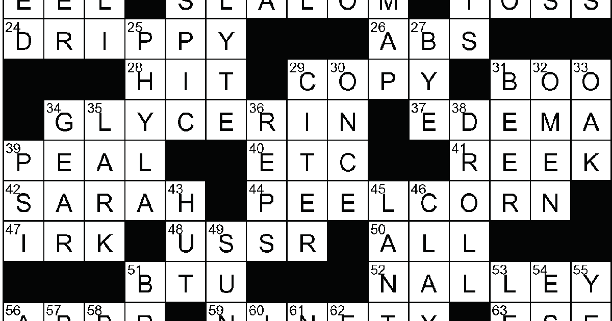 Piece of corn crossword