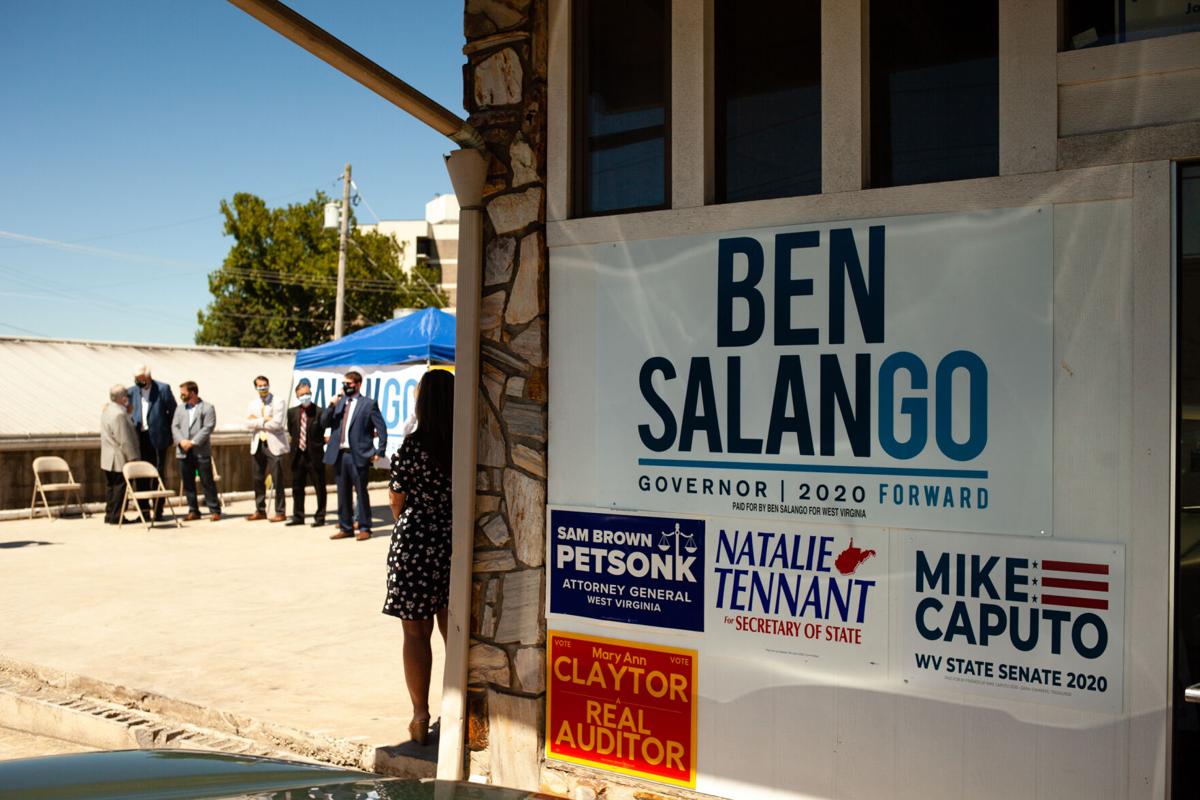 Democratic gubernatorial candidate Ben Salango held a ribbon cutting ceremony for his campaign's field office in Morgantown on August 19, 2020 .