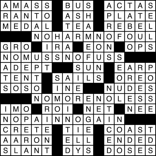 020719 Crossword Puzzle Answers