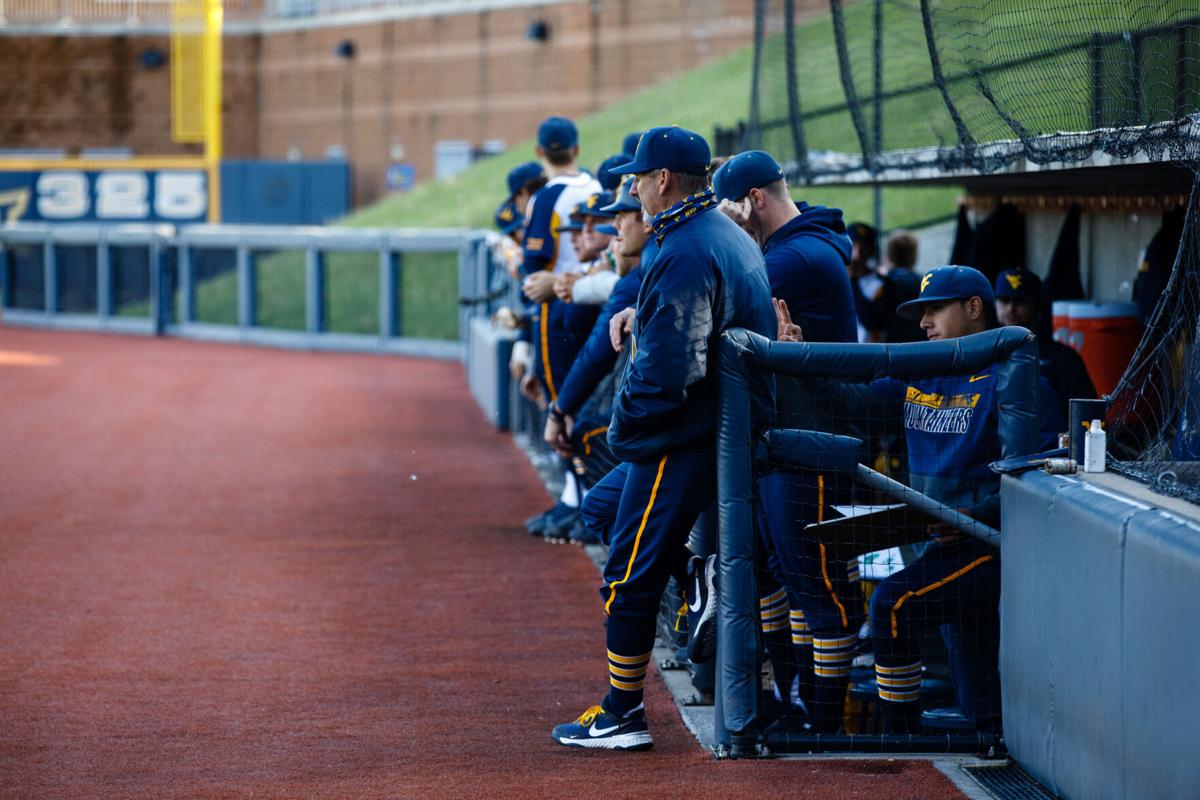 Head Coach Randy Mazey during West Virginia's game against the TCU Horned Frogs on April 30, 2021.