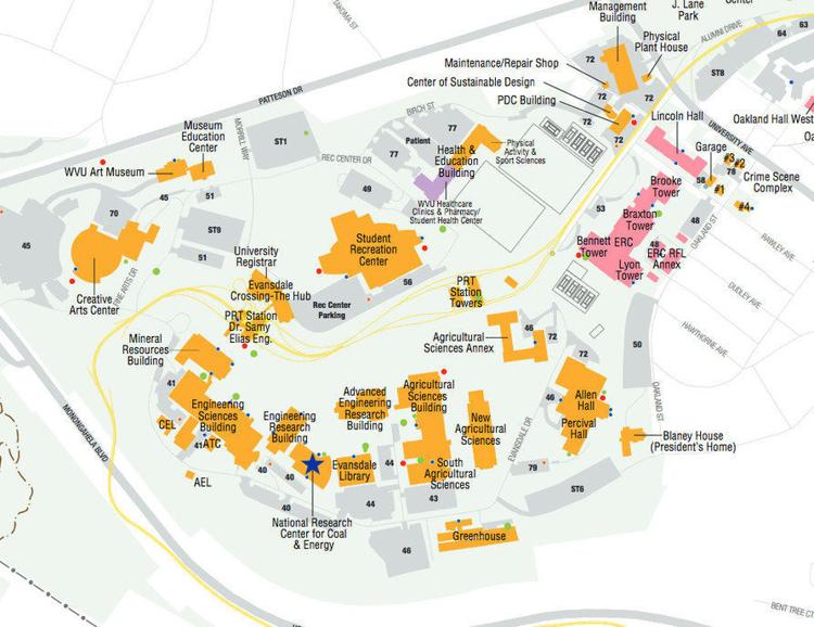 evansdale map