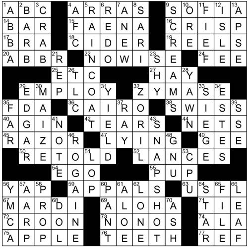 Crossword Answers August 31, 2022 | Puzzle Answers ...