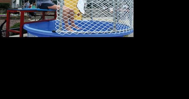 Teachers brave the dunk tank on Disability Awareness Day to raise