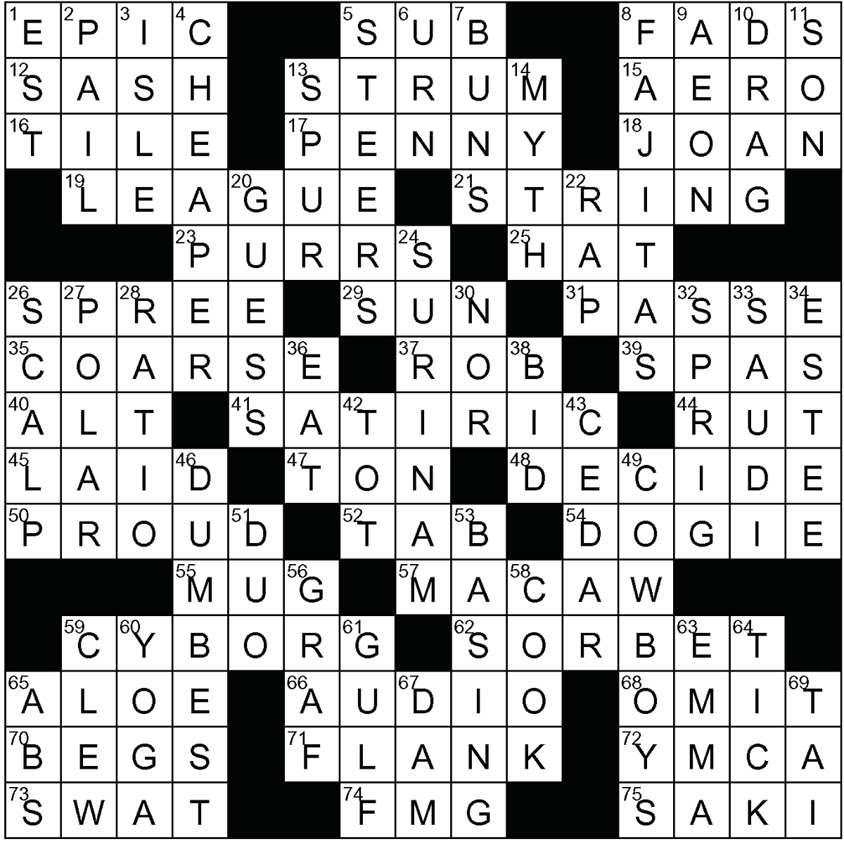 Crossword Answers October 28, 2021 | Puzzle Answers ...