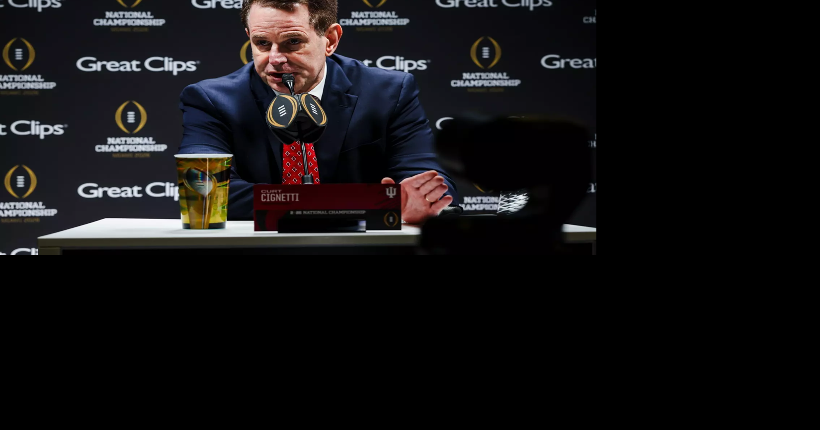 Former WVU QB Curt Cignetti coaches Indiana to national championship victory
