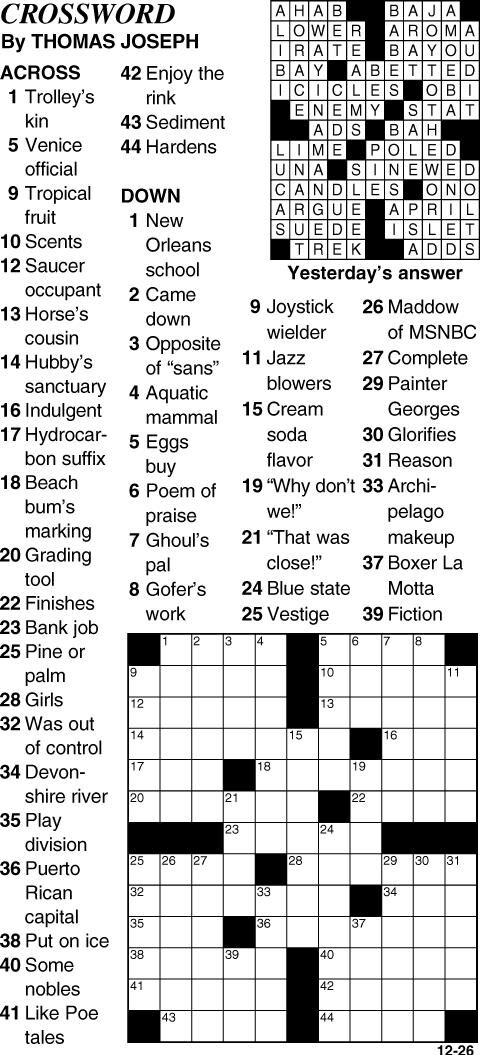 article about crosswords crossword