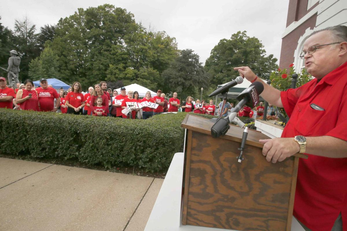 About 500 rally at courthouse to support residents, keep facility open