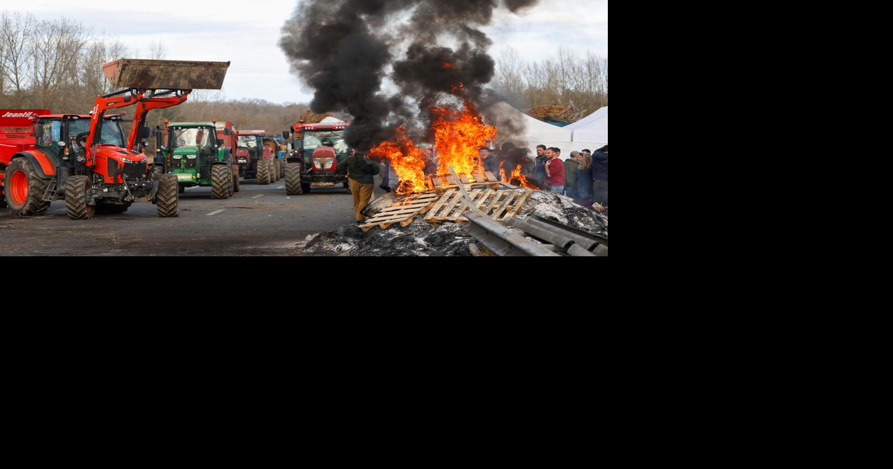 EU likely to delay free-trade deal with South America as French farmers block roads