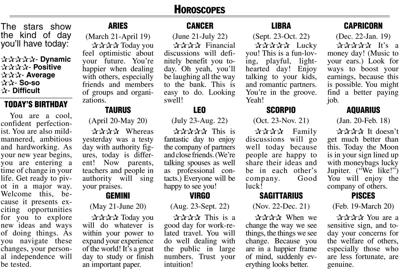Horoscopes