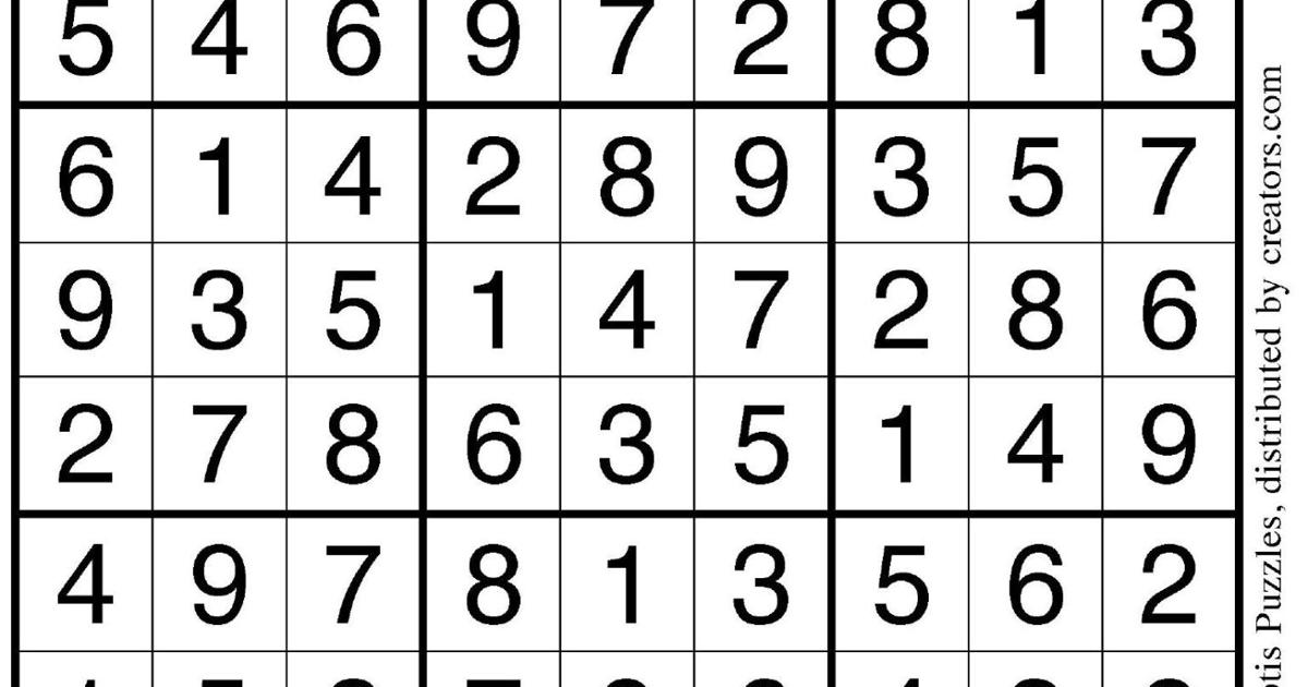 Sudoku Answers | Entertainment | thederrick.com