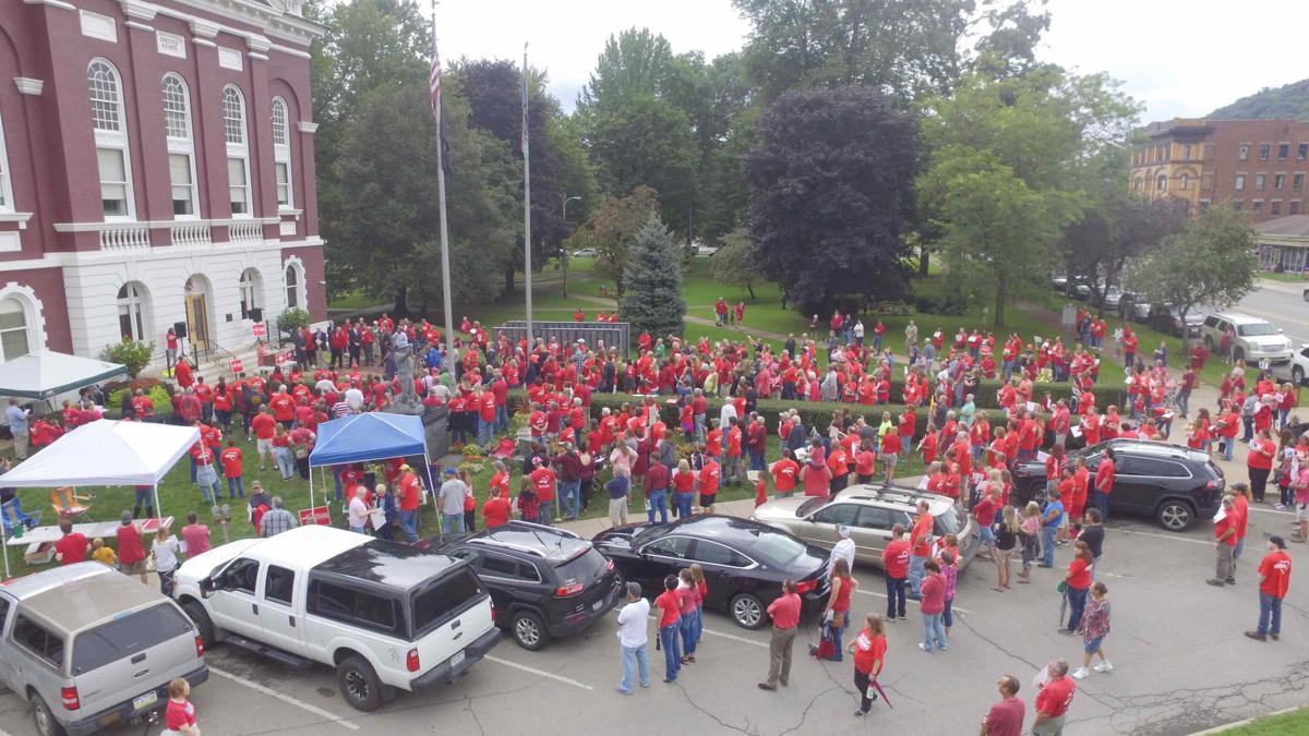 About 500 rally at courthouse to support residents, keep facility open