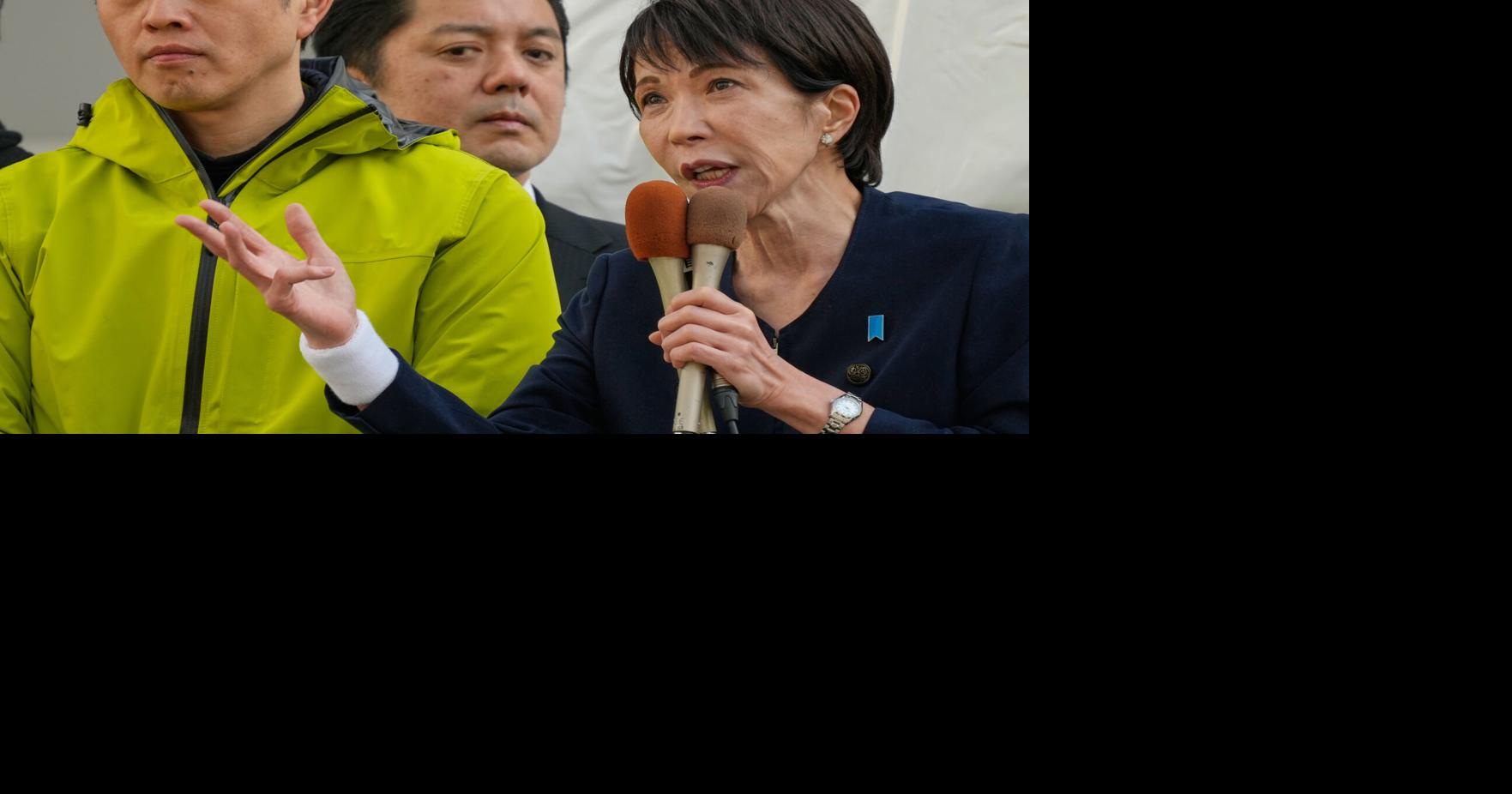 Japan's first female prime minister counts on her popularity to help her party win Sunday's election