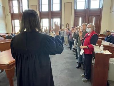 Election officials sworn in