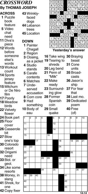 Crossword  Entertainment  thederrick.com
