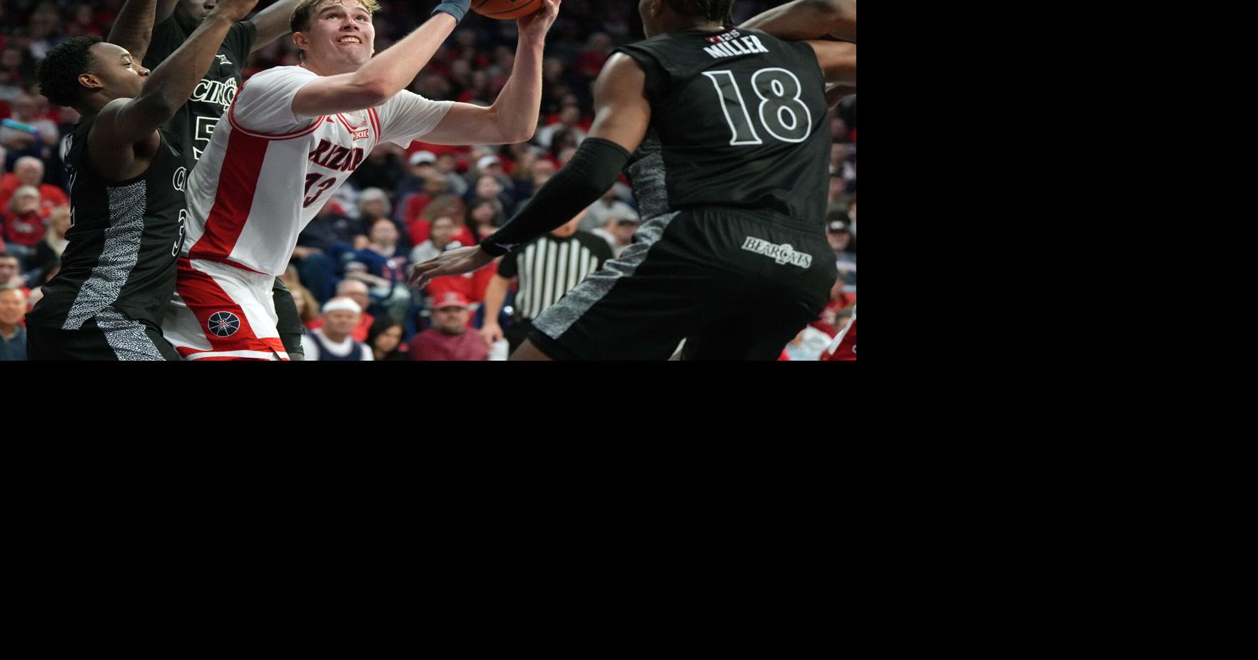 No. 1 Arizona pulls away late to top Cincinnati 77-51 and remain 1 of 3 unbeatens in country