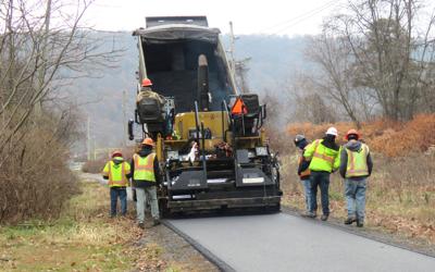 Paving on bike trail