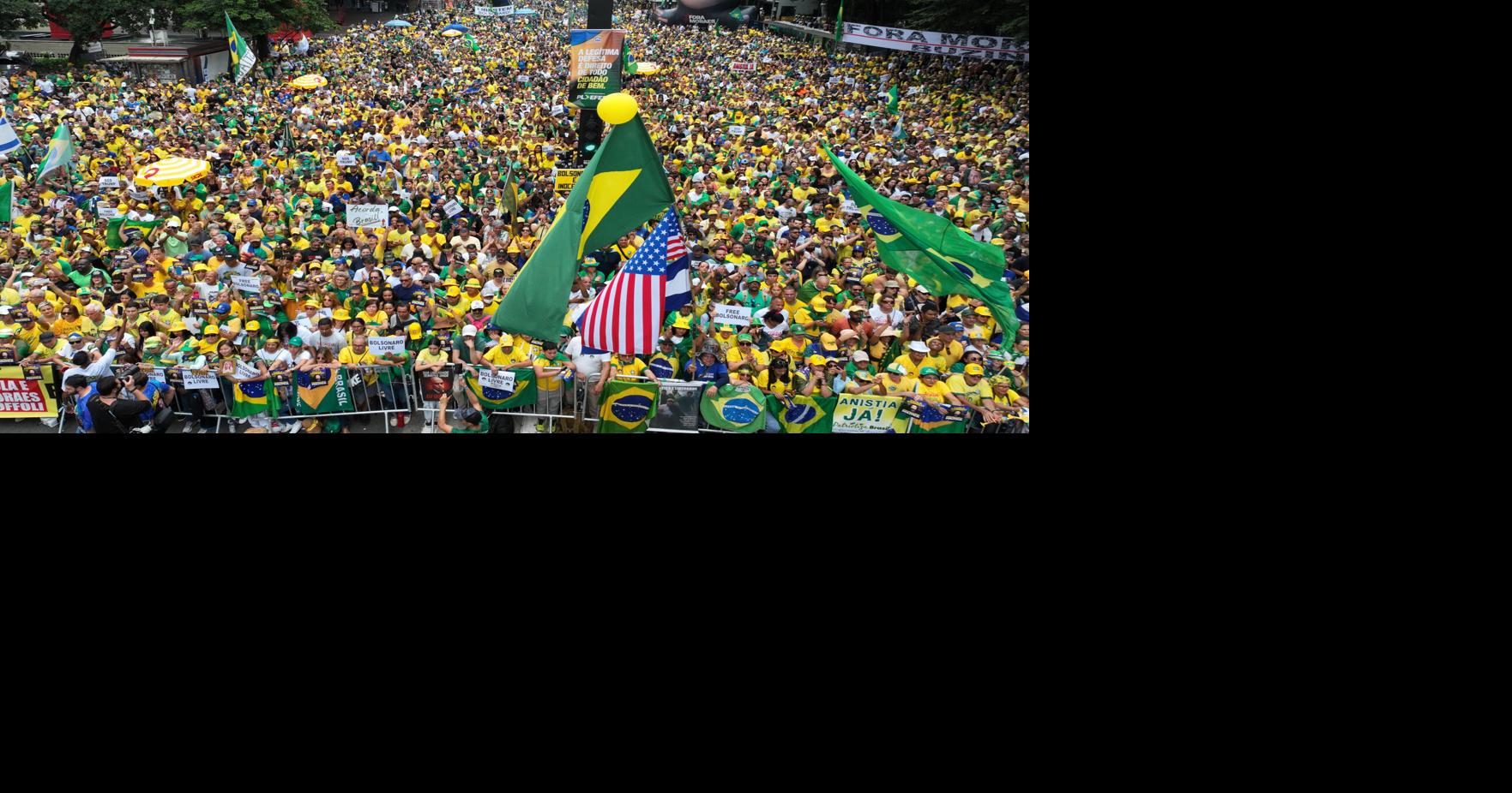 Supporters of Brazil's Bolsonaro rally across Brazil against Lula