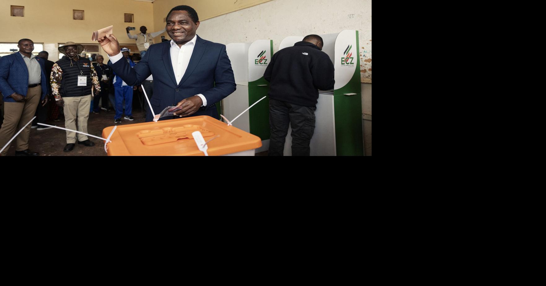 Zambian President Hichilema maintains lead in reelection bid Matthew Hill and Taonga Mitimingi, Bloomberg News Aug 16, 2026 57 mins ago