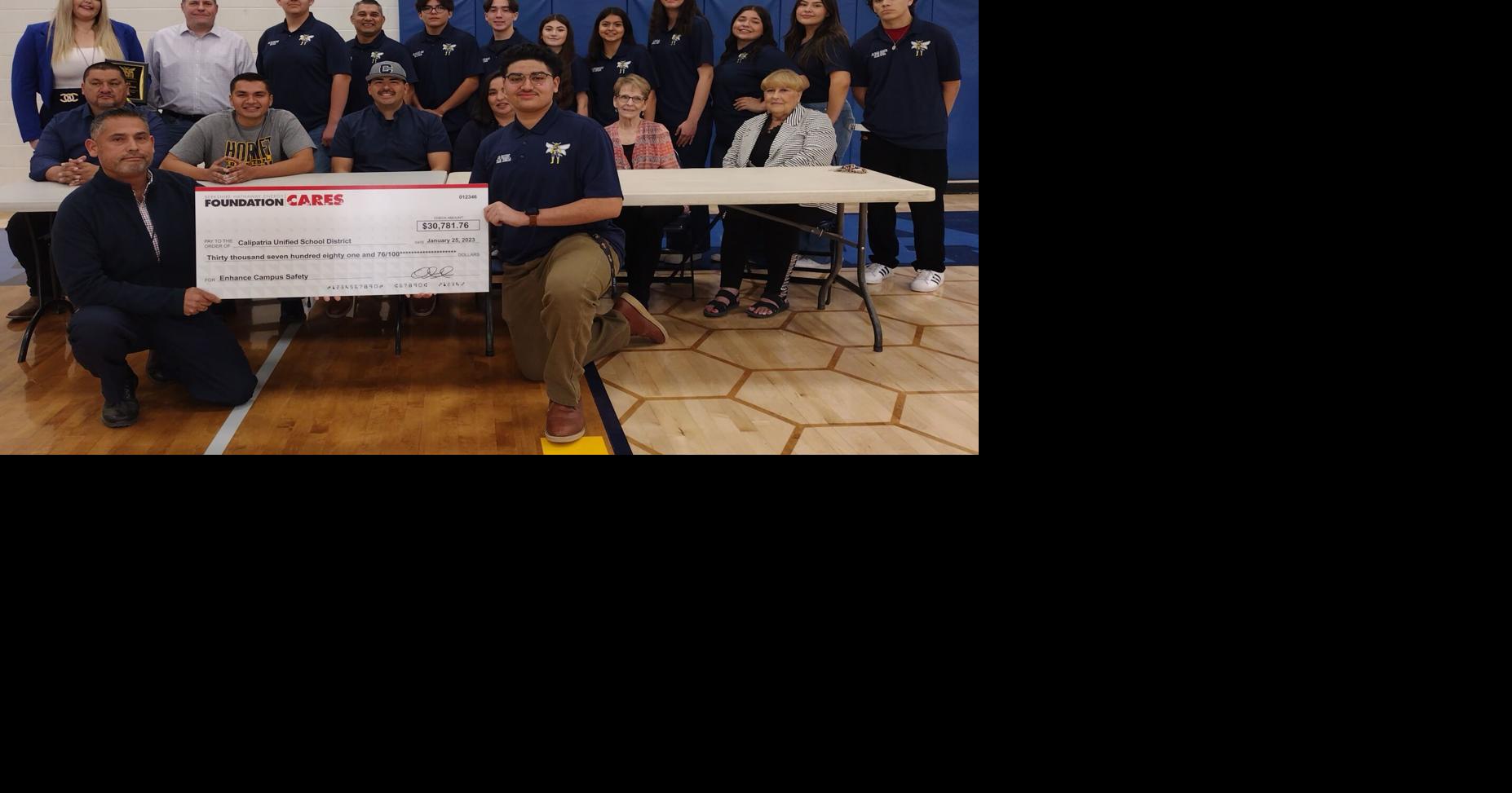 Calipatria Unified School District receives grant of over 30,000