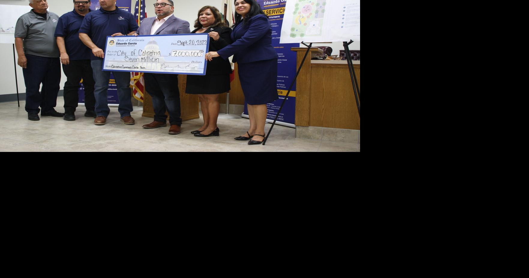 City of Calipatria presented with 7 million check for park