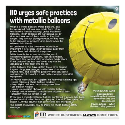 IID urges safe practices with metallic balloons | DKN 4.3