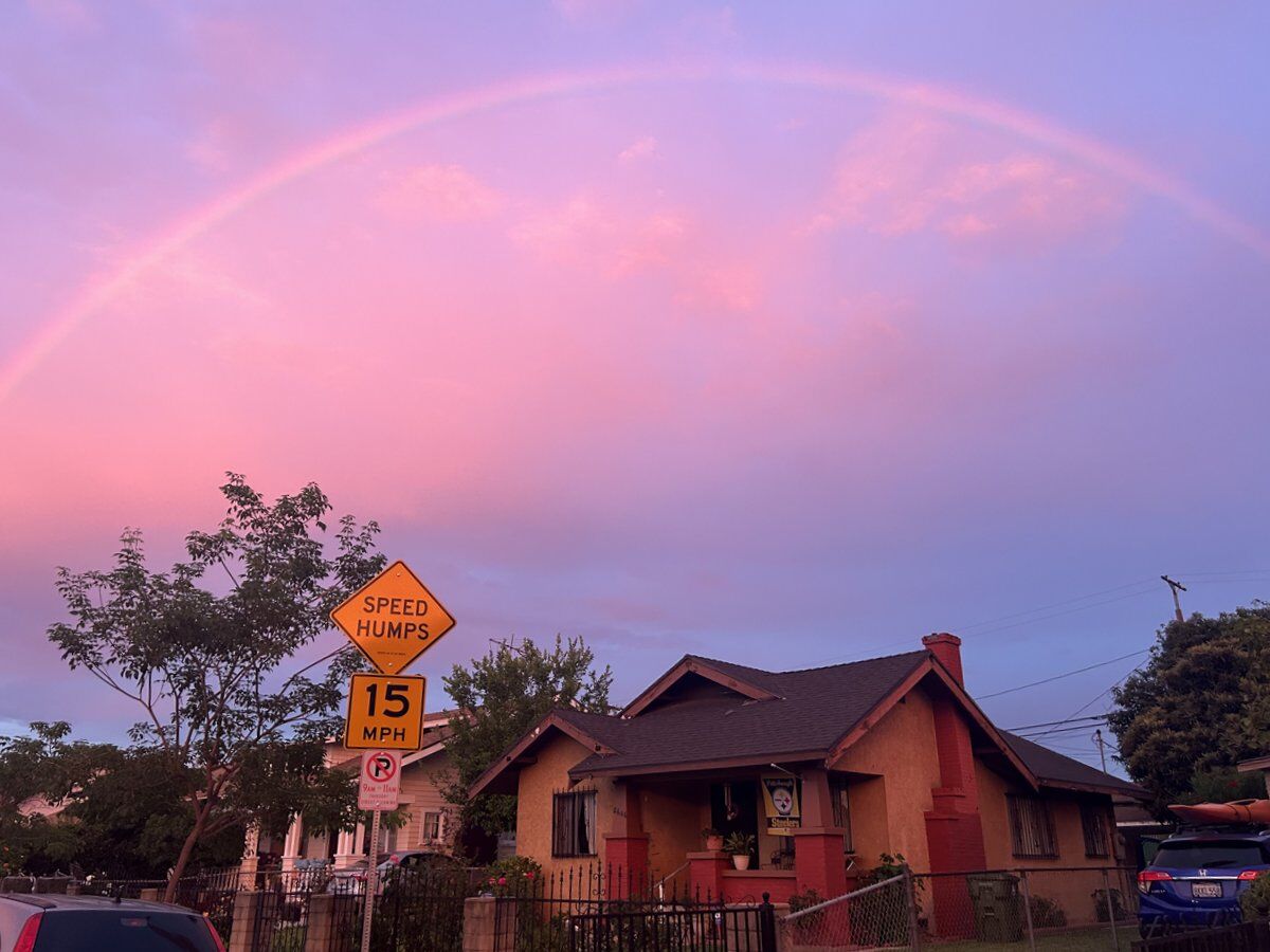 Nova Scotia: Bright pink sunset fills the evening sky