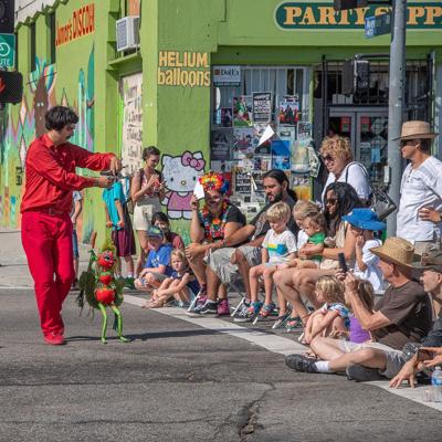Puppet performance at El Mercado on York Boulevard