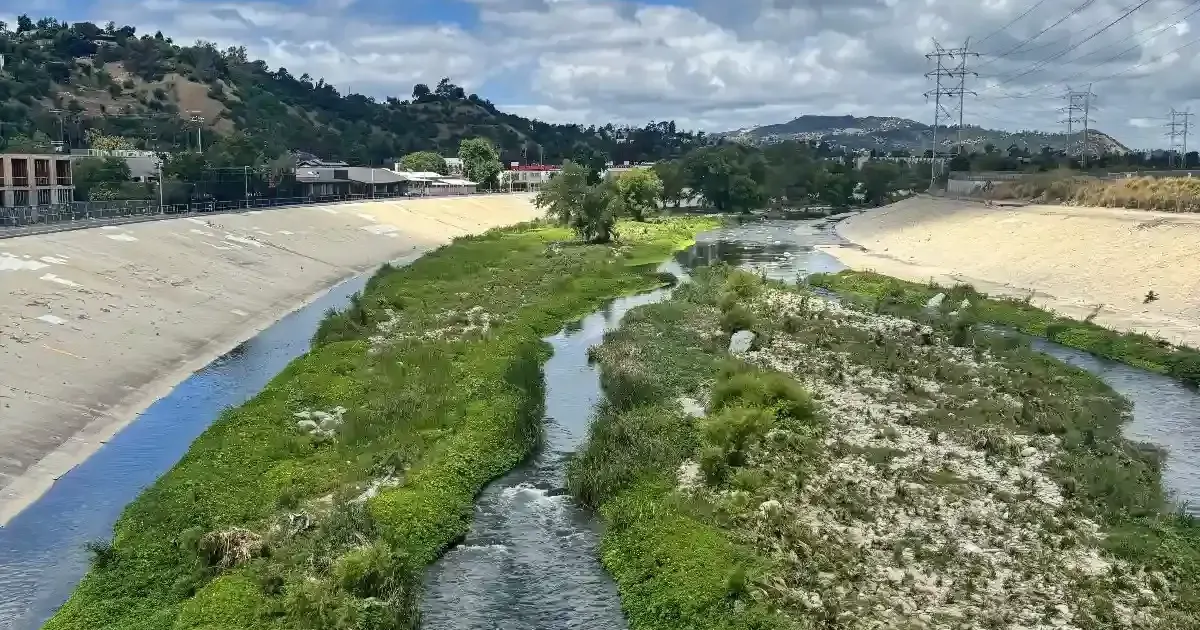 L.A. River viewed from the Taylor Yard Bridge