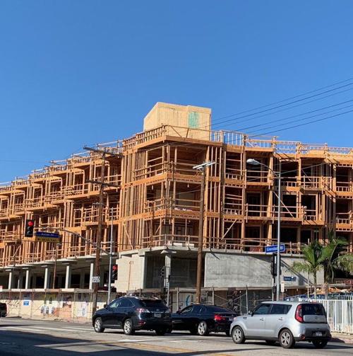 Apartments Under Construction At Glendale And Aaron In Echo Park