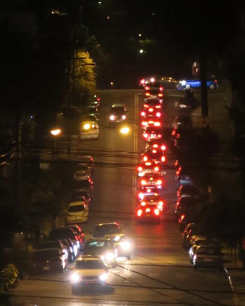 Uphill Traffic Jam