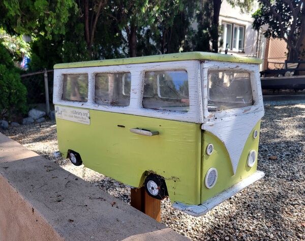 Driven to read: Little Free Library shaped like a VW van in Atwater Village