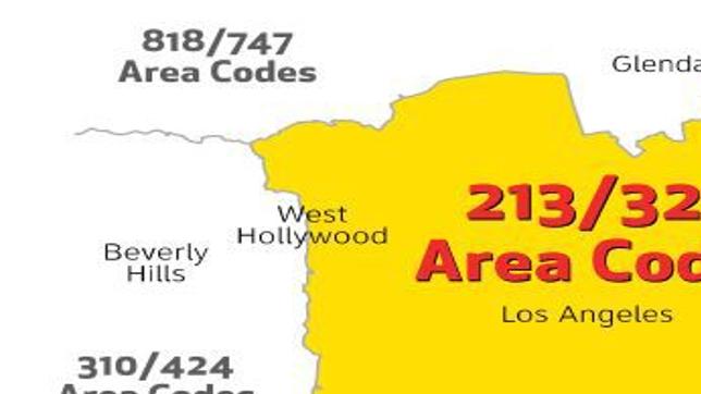 area code 213 map Are You In The 213 Or 323 Area Code Prepare To Change How You area code 213 map