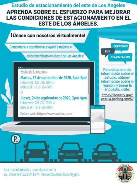 East La Parking Flyer Spanish Theeastsiderla Com