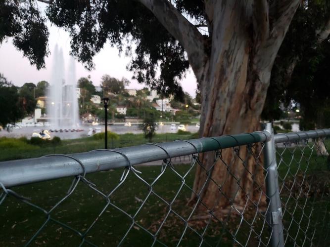 Fence around Echo Park