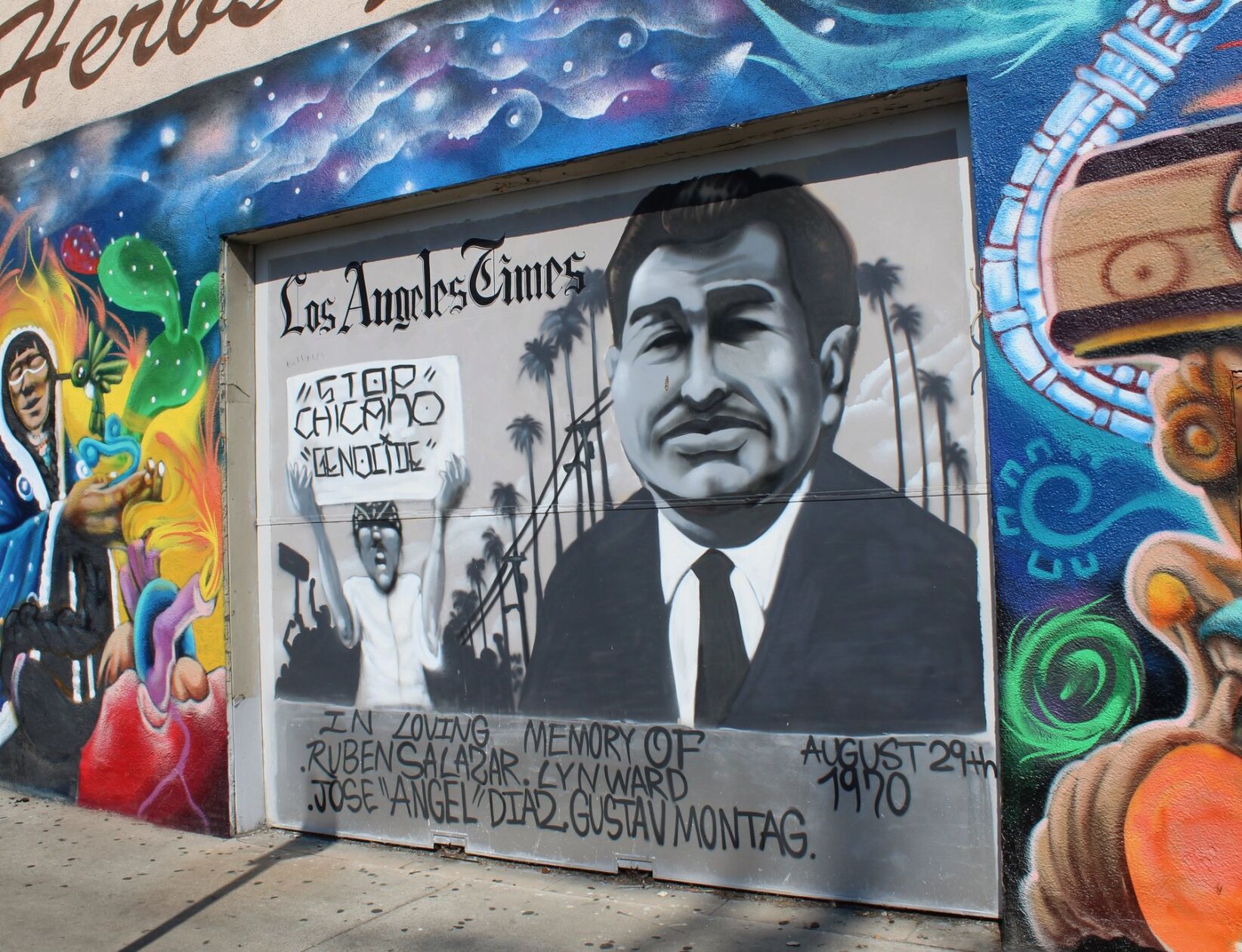 Signs of the Chicano Moratorium are few and far between in East