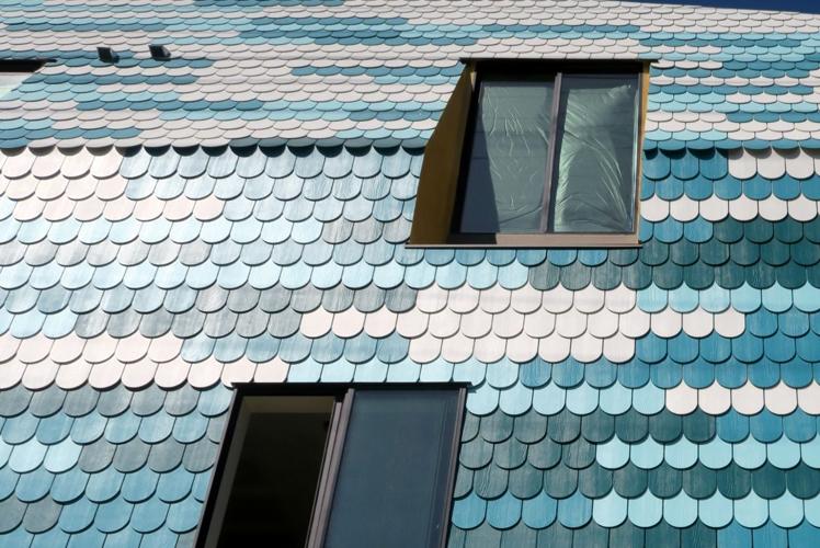 Unusual, Inside & Out New Hermon apartments make a big blue statement