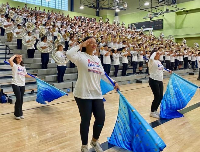 LAUSD marching band preps for Pasadena, Schools