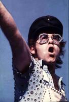 Elton John at Dodger Stadium, now and then